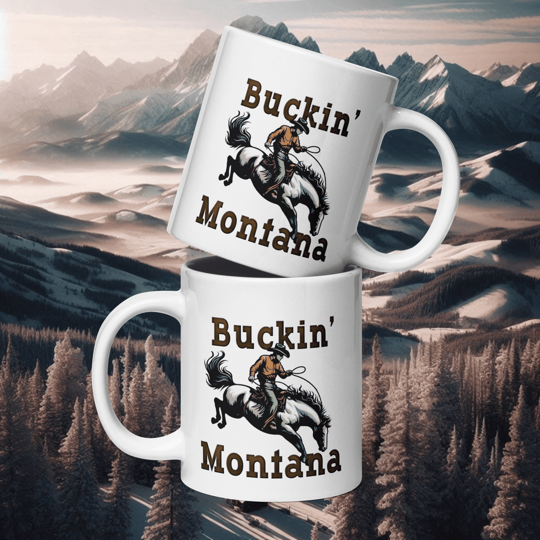 Ending Fall the Montana Way — Buckin’ Montana Mug - Mountain Wizard