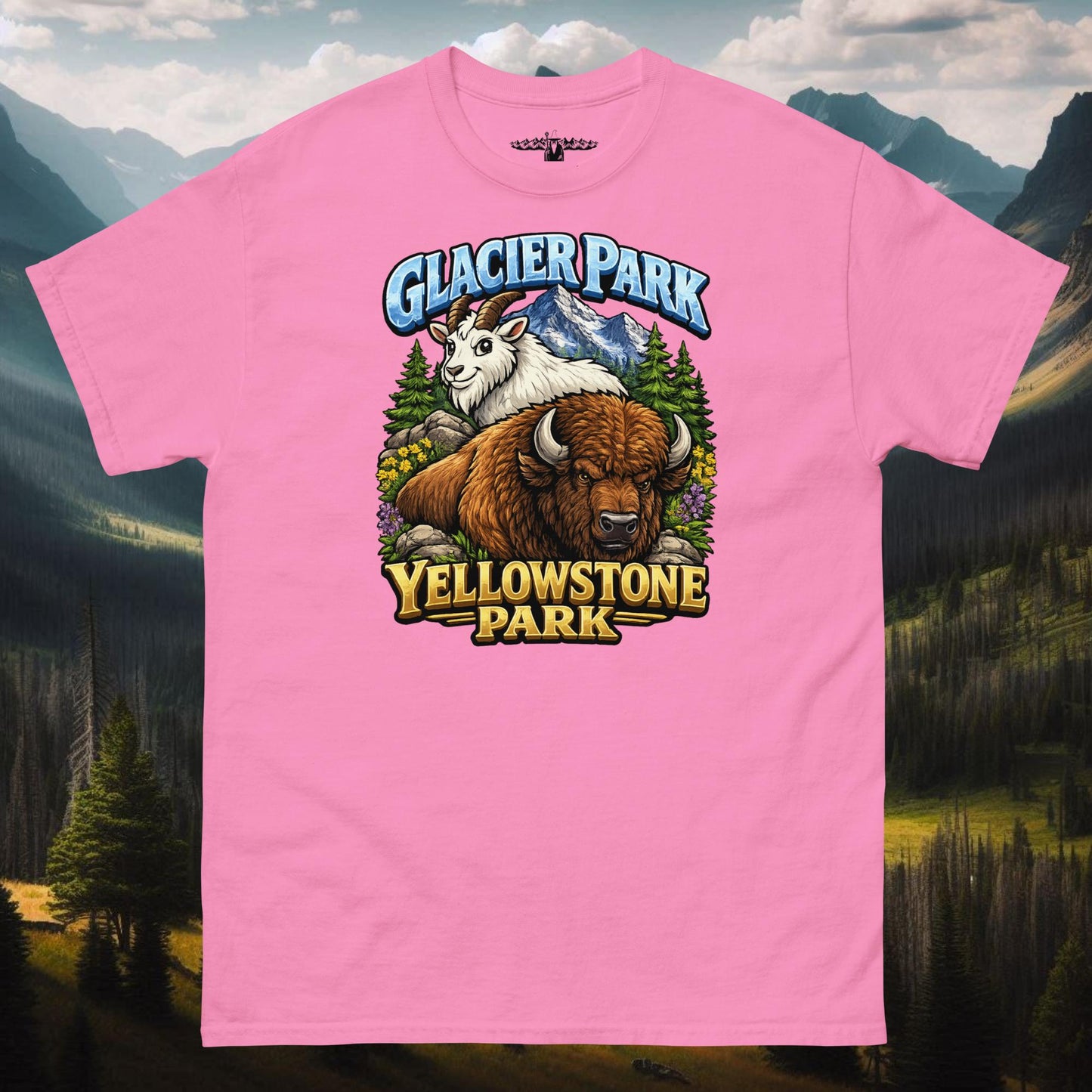 Glacier Yellowstone Goat Bison Unisex Classic Tee - Mountain Wizard