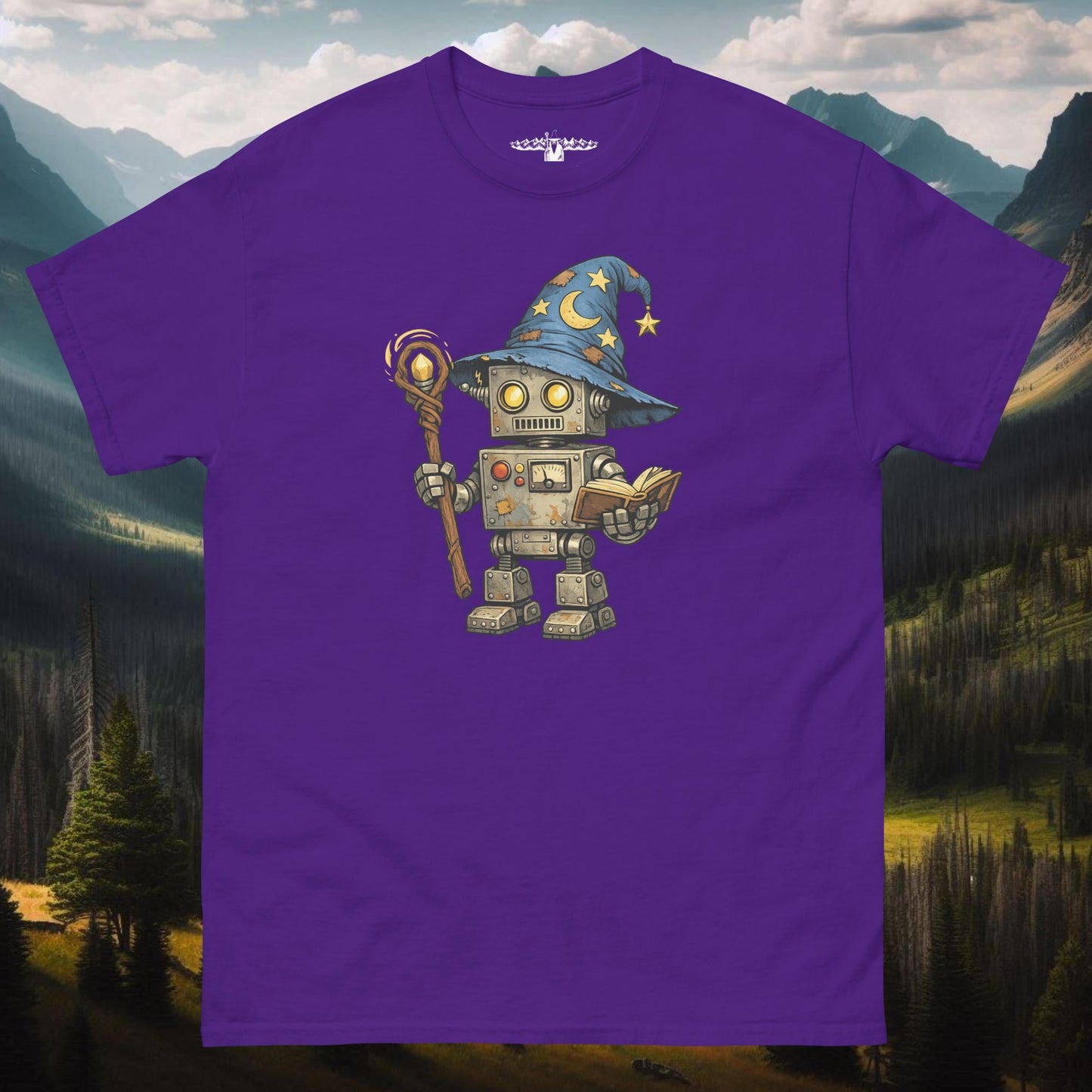Robot Wizard Unisex Classic Tee - Mountain Wizard